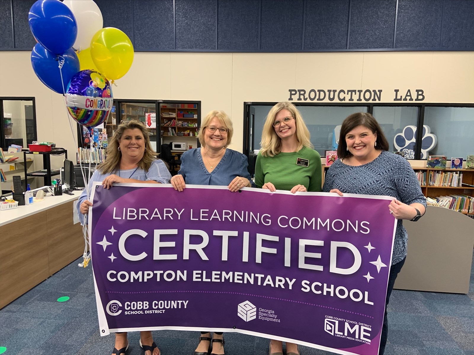 Compton Elementary The Newest Library Learning Commons Certified School!